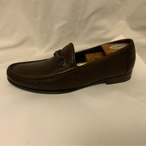 Allen Edmonds "VINCI" Men's Italian Dress Loafers 10 D Brown Leather Moccasin